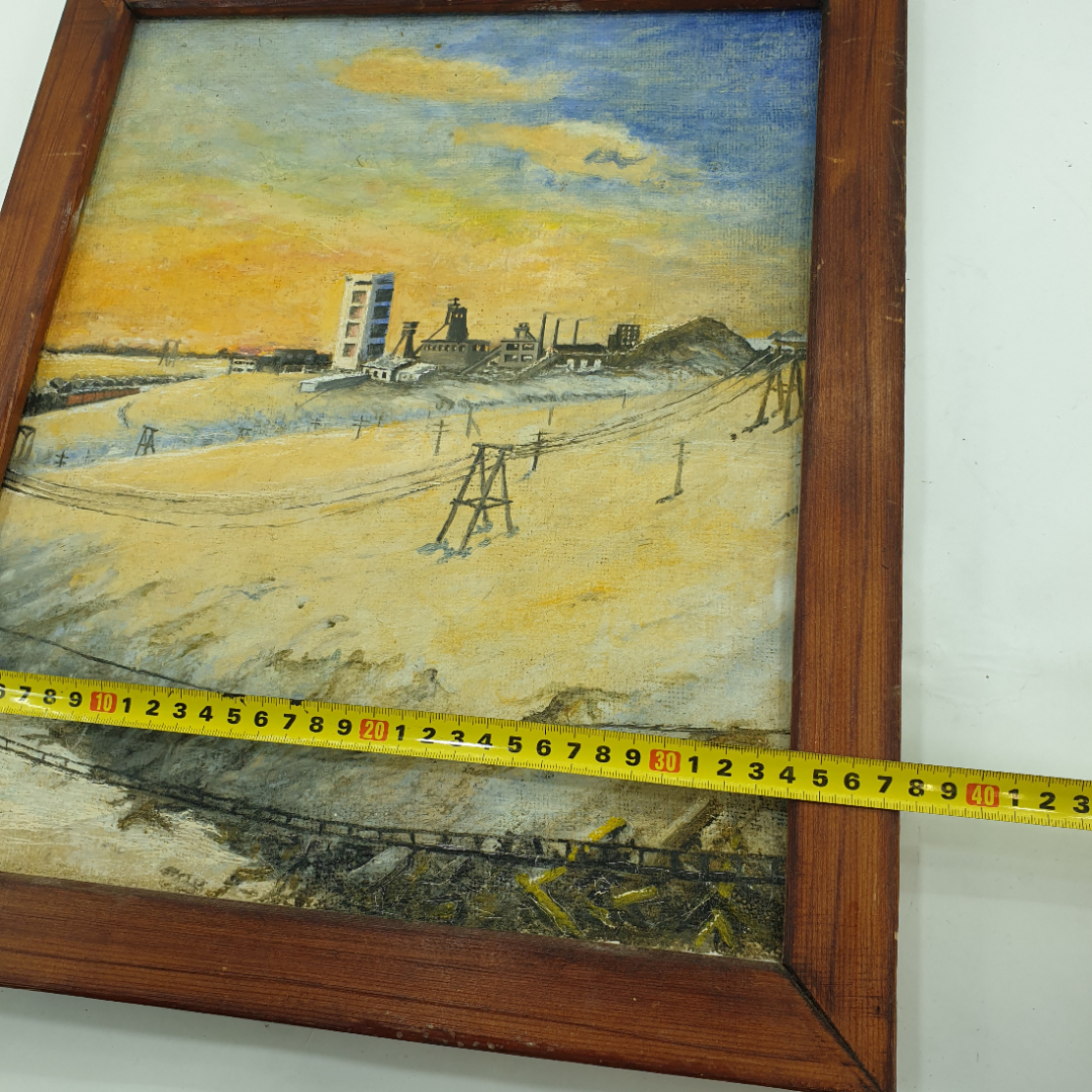 Картина "Воркута", с подписью 48х38 см Холст масло. Картинка 8